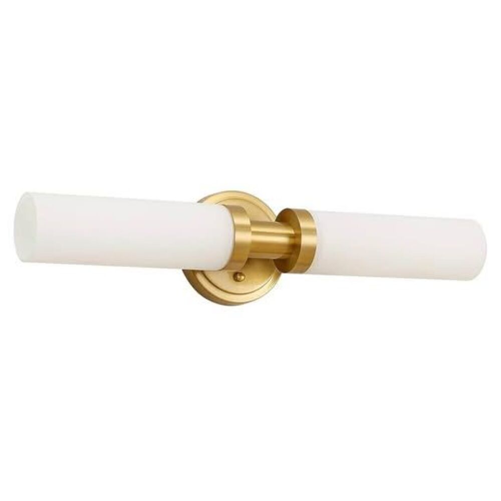Gold Bathroom Light Fixture Vanity Lights White Glass Shade, 2-Light Sconces